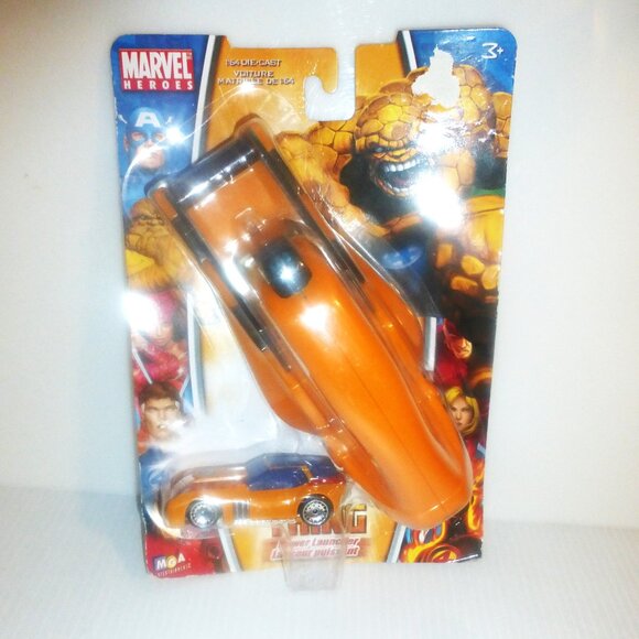 RARE - 2007 Marvel Heroes THING POWER LAUNCER Diecast DINKY CAR 1.64 Scale Comic - Picture 1 of 9
